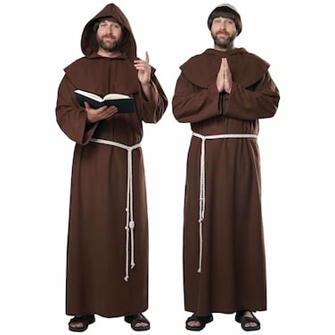 California Costumes Mens Renaissance Friar Brown SmallMedium US