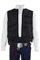 Cosplaysky Mens Cosplay Costume Black Vest Halloween Cosplay Sleeveless Jacket with MultiPockets
