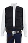Cosplaysky Mens Cosplay Costume Black Vest Halloween Cosplay Sleeveless Jacket with MultiPockets