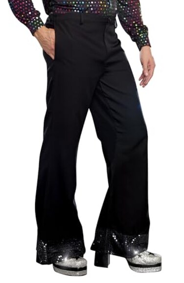 Dreamgirl Mens Disco Pant Black Medium