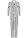 Haysandy Halloween Black and White Striped Suit for Men Adults Horror Movie Character Costume Halloween Outfits Cosplay PartyMedium