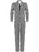 Haysandy Halloween Black and White Striped Suit for Men Adults Horror Movie Character Costume Halloween Outfits Cosplay PartyMedium