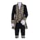 MelangCos Victorian Costume Mens Rococo Suit Prince Cosplay for Halloween L Black