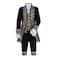 MelangCos Victorian Costume Mens Rococo Suit Prince Cosplay for Halloween L Black