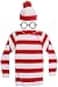 GIZMAC Dunsuns Adult Costume Red and White Striped TShirt Halloween Men Size Medium