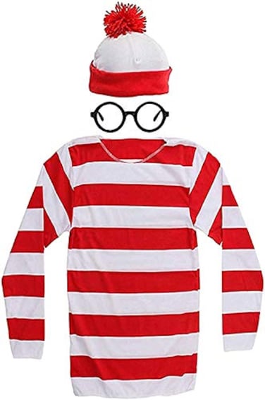 GIZMAC Dunsuns Adult Costume Red and White Striped TShirt Halloween Men Size Medium