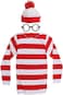 GIZMAC Dunsuns Adult Costume Red and White Striped TShirt Halloween Men Size Medium