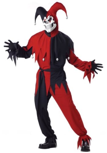 California Costumes Adult Evil Jester Costume Large Red