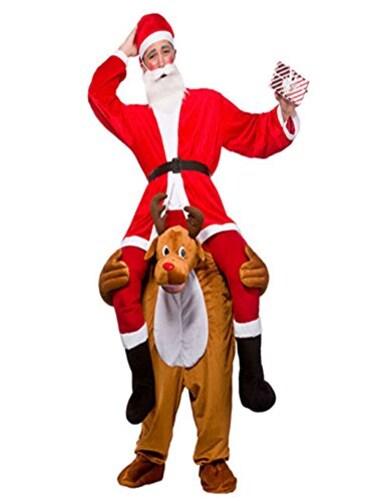 mascotshop Halloween Carry On Me Reindeer Rudolf Mascot Costume Ride On Costume