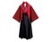 DJF Mens Kendo Hakama Aikido Japanese Samurai Costume Judo Martial Arts Uniform Red M BB2058AA