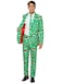 Offstream Mens Ugly Christmas Suit Crazy Holiday Clothing Green with XMas Icons Includes Blazer Pants Tie