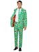 Offstream Mens Ugly Christmas Suit Crazy Holiday Clothing Green with XMas Icons Includes Blazer Pants Tie