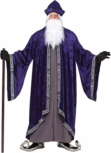 Rubies Grand Wizard Costume for Adults Mens Plus Purple