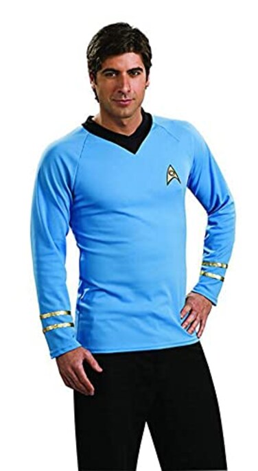 Rubies mens Classic Star Trek Deluxe Spock Adult Shirt Costume Multicolored Medium US