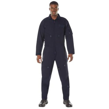 Rothco Flightsuit Mens Pilot Coveralls Costume Cosplay Jumpsuit Navy Blue 3XL