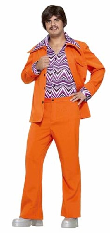 Rubies Orange Leisure Suit Costume for Adults Mens Standard
