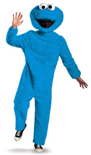 Disguise Mens Full Plush Cookie Monster Prestige Adult Blue XLarge