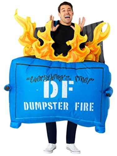 Rubies Dumpster Fire Inflatable Costume for Adults Unisex One Size