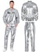 Halfchet Mens Metallic Jacket and Pants Set Jacket Men Straight Leg Trousers Costume for Men Disco Cosplay Party SilverMedium