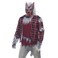 EraSpooky Men Werewolf Costume Full Moon Fury Wolf Halloween Cosplay Suit with Wolf Mask and Gloves