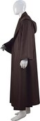 COSXINGYI Mens Costume Cosplay Hooded Robe Tunic Belt Halloween Leather Shoulder Strap Brown Suits