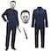 MKHFUW Adult Navy Blue Jumpsuit Coveralls with Mask And Classic Knife Medium