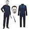 MKHFUW Adult Navy Blue Jumpsuit Coveralls with Mask And Classic Knife Medium