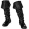 Ramede Medieval Pirate Boots Men Halloween Renaissance Boots Gothic Cosplay Costume for MenUs9Black