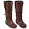 Cuffbow Pirate Costume Boots for Men Medieval Renaissance Steampunk Cosplay Boots Halloween Gothic Button Leather Shoes13Brown