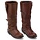 Cuffbow Pirate Costume Boots for Men Medieval Renaissance Steampunk Cosplay Boots Halloween Gothic Button Leather Shoes13Brown