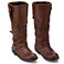 Cuffbow Pirate Costume Boots for Men Medieval Renaissance Steampunk Cosplay Boots Halloween Gothic Button Leather Shoes13Brown