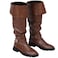 Ramede Medieval Pirate Boots Men Halloween Renaissance Boots Gothic Cosplay Costume for MenUs13Brown
