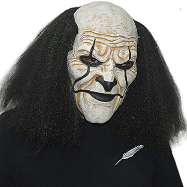 Tree Stump Halloween Mask for Men Cosplay Scary Clown Masks for Adults Black