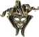 Rubies Jester Mask for Adults Unisex No Size GoldBlack