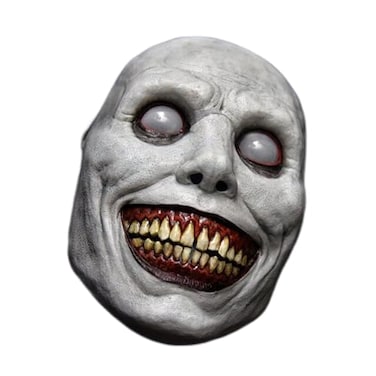 WYH Scary Halloween Mask Smiling Demons Horror Scariest Creepy White Masks with Eye for Cosplay
