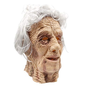 PartyHop Old Man Mask Realistic Halloween Latex Human Wrinkle Face Mask
