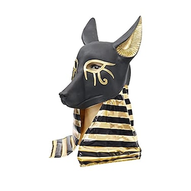 EraSpooky Anubis Adult Mask Latex Egypt The Jackal God Costume