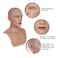 LCUPPON Realistic Silicone Mask Male for Cosplay Crossdressing Young Man Silicone Mask Ivory