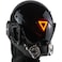 foymi Punk Mask with LED Light Futuristic Mask Rechargeable for Halloween Mask Cosplay Costume