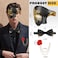 FunMular Masquerade Mask for Men Phantom of The Opera Mask Half Face with Bowtie Brooch for Halloween Mardi Gras Party