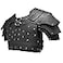 HiiFeuer Medieval Faux Leather Chest Armor Vintage Pauldron Shoulder Armor Adjustable Mercenary Knight Archer Vest Armour Black A