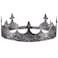 CROWN GUIDE Silver King Crown for Men Adjustable Medieval Gothic Tiara Hair Accessory for Wedding Cosplay Birthday Prom