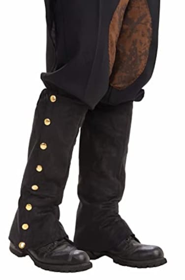 Rubies Mens Adult Steampunk Suede Spats Costume Accessory Black One Size