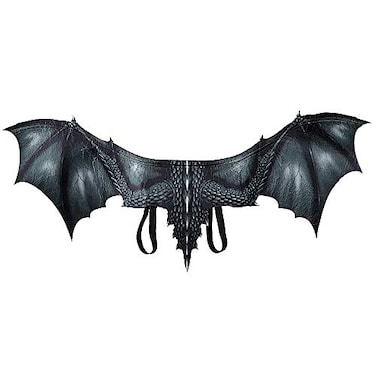Himine Adult Nonwoven Dragon Wings Cosplay Props Black