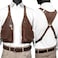HidePlay Hide Play Shoulder Holster with Adjustable Straps Ideal for Cosplay Steampunk Renaissance Costume Parties Full Grain Leather Handmade Bourbon Brown