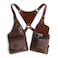HidePlay Hide Play Shoulder Holster with Adjustable Straps Ideal for Cosplay Steampunk Renaissance Costume Parties Full Grain Leather Handmade Bourbon Brown