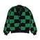 iSHOWcos Anime Cosplay Green Plaid Cardigan Sweater Knit Jacket TopLXL