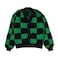 iSHOWcos Anime Cosplay Green Plaid Cardigan Sweater Knit Jacket TopLXL