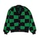 iSHOWcos Anime Cosplay Green Plaid Cardigan Sweater Knit Jacket TopLXL