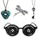 Coraline 6PCS Button Glasses Key Necklace Emerald Necklace Dragonfly Hair Clip Combo Set